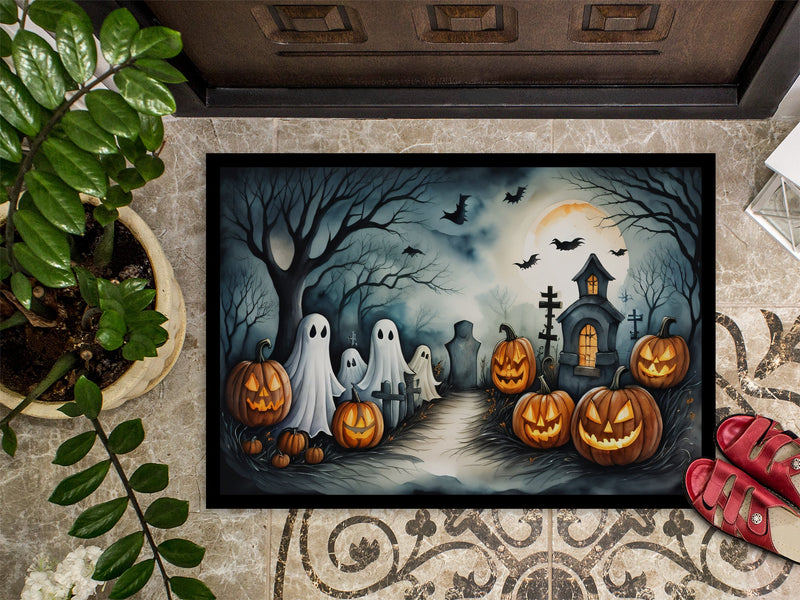 Ghosts Spooky Halloween Indoor or Outdoor Mat 24x36