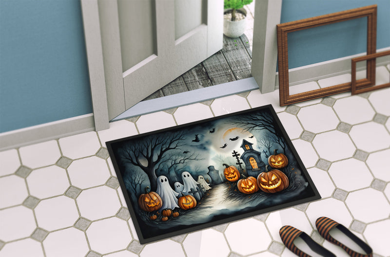 Ghosts Spooky Halloween Indoor or Outdoor Mat 24x36