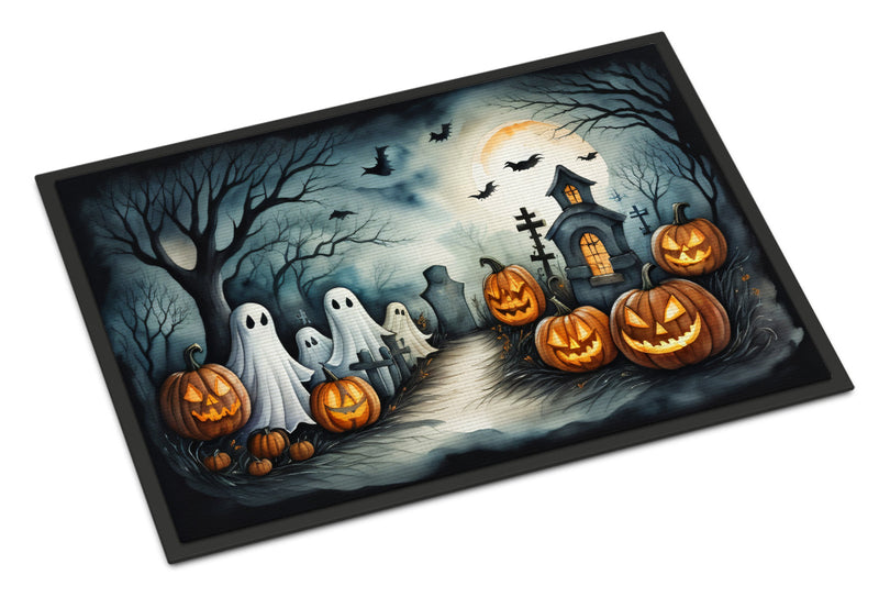 Ghosts Spooky Halloween Indoor or Outdoor Mat 24x36