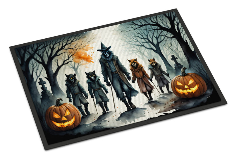 Werewolves Spooky Halloween Indoor or Outdoor Mat 24x36