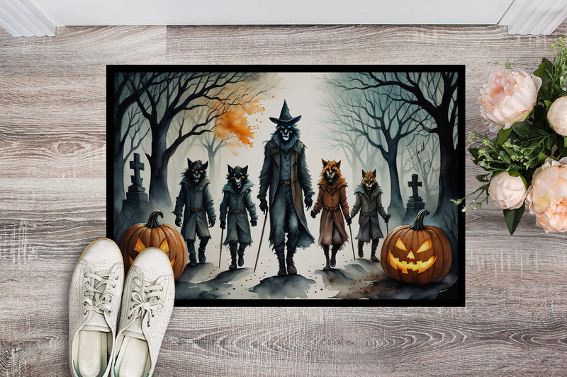 Werewolves Spooky Halloween Doormat 18x27