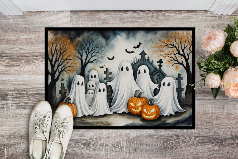 Ghosts Spooky Halloween Indoor or Outdoor Mat 24x36