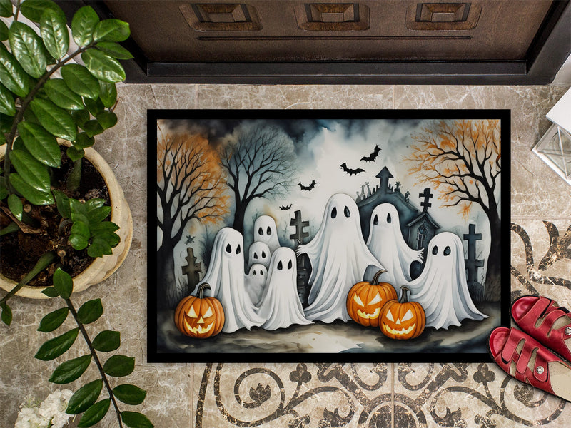 Ghosts Spooky Halloween Indoor or Outdoor Mat 24x36