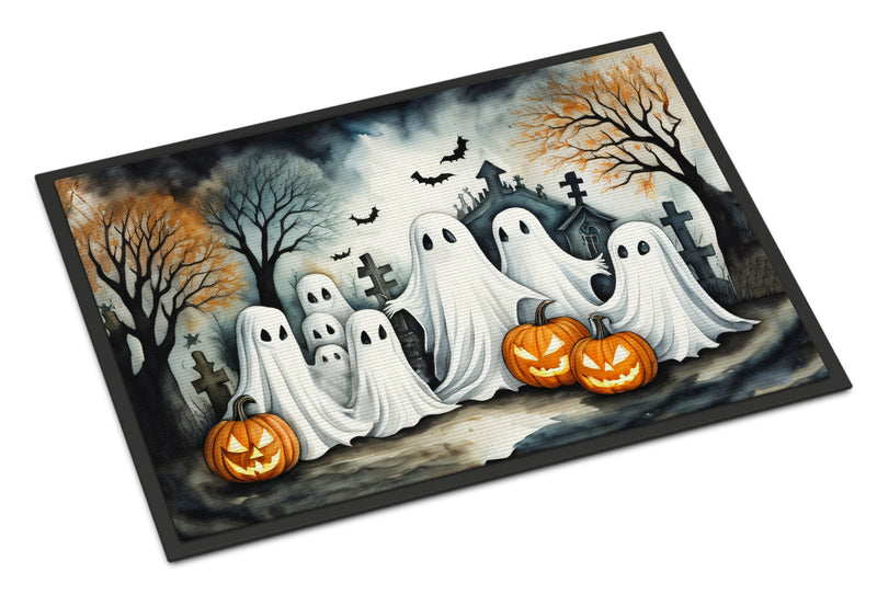 Ghosts Spooky Halloween Indoor or Outdoor Mat 24x36