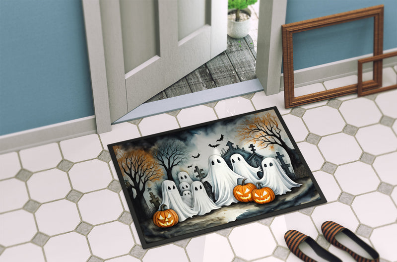 Ghosts Spooky Halloween Doormat 18x27