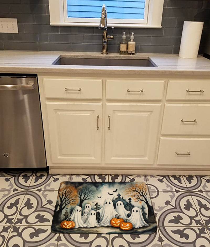 Ghosts Spooky Halloween Memory Foam Kitchen Mat