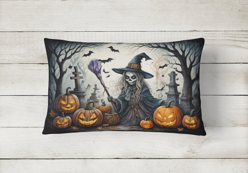 Witch Spooky Halloween Fabric Decorative Pillow