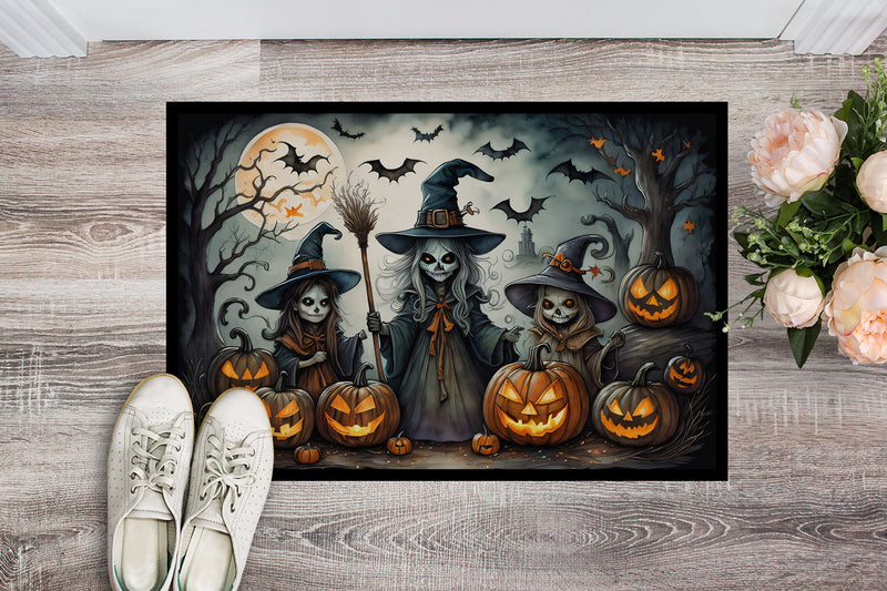 Witches Spooky Halloween Indoor or Outdoor Mat 24x36