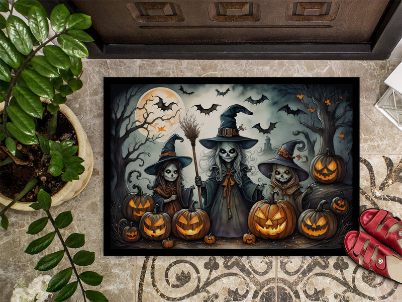 Witches Spooky Halloween Doormat 18x27