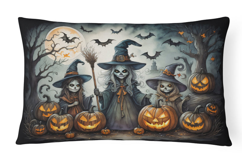 Witches Spooky Halloween Fabric Decorative Pillow