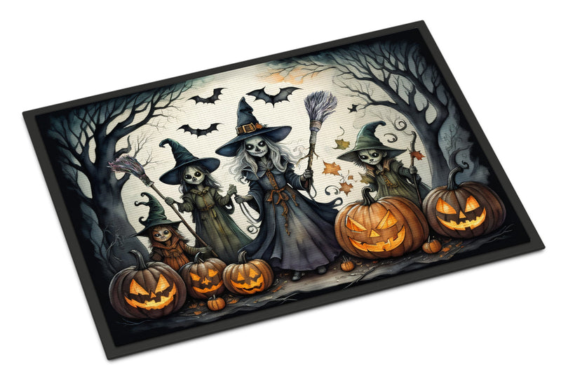 Witches Spooky Halloween Indoor or Outdoor Mat 24x36