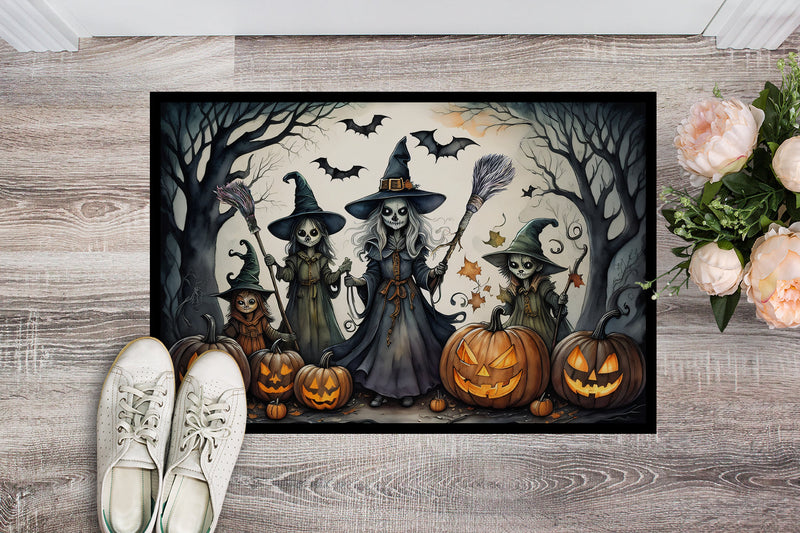 Witches Spooky Halloween Doormat 18x27