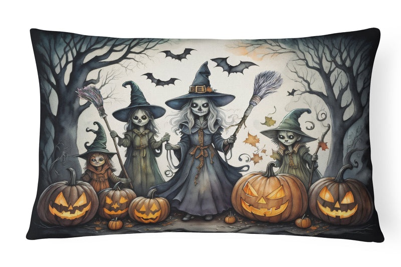 Witches Spooky Halloween Fabric Decorative Pillow