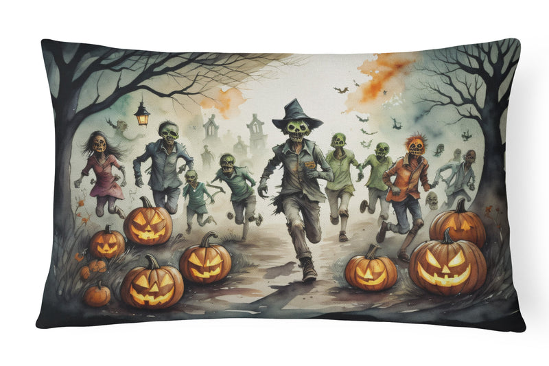 Zombies Spooky Halloween Fabric Decorative Pillow