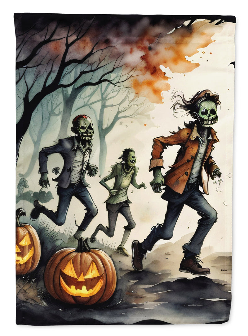 Zombies Spooky Halloween House Flag