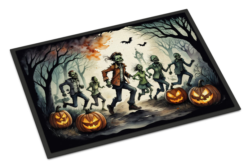 Zombies Spooky Halloween Doormat 18x27