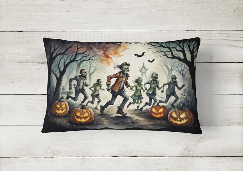 Zombies Spooky Halloween Fabric Decorative Pillow