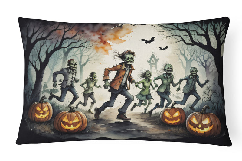 Zombies Spooky Halloween Fabric Decorative Pillow