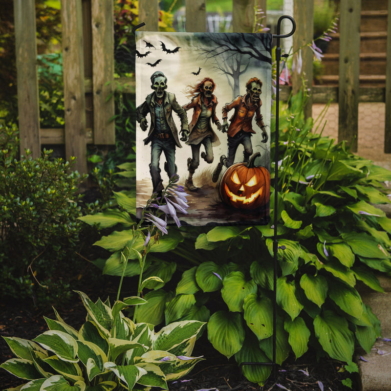 Zombies Spooky Halloween Garden Flag