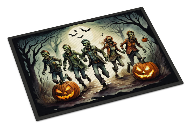 Zombies Spooky Halloween Indoor or Outdoor Mat 24x36