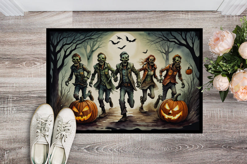 Zombies Spooky Halloween Doormat 18x27