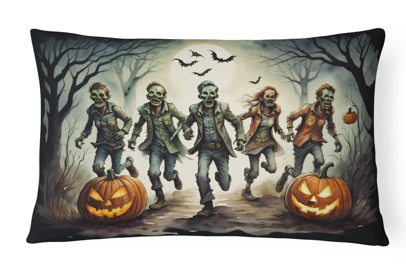 Zombies Spooky Halloween Fabric Decorative Pillow