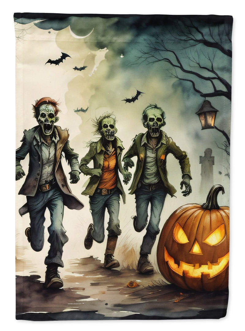 Zombies Spooky Halloween House Flag