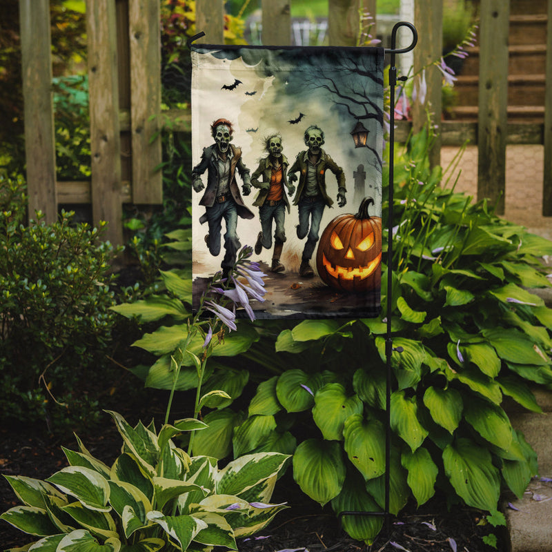 Zombies Spooky Halloween Garden Flag