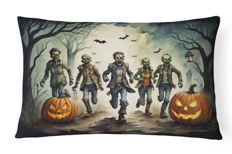 Zombies Spooky Halloween Fabric Decorative Pillow