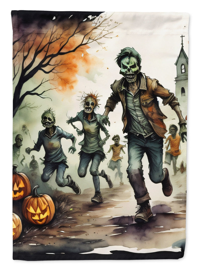 Zombies Spooky Halloween House Flag