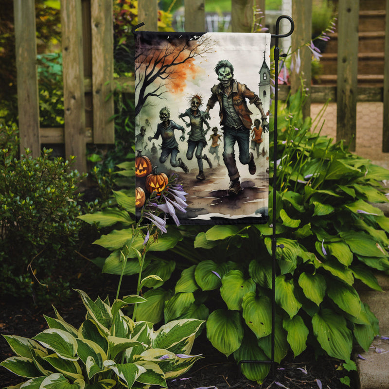 Zombies Spooky Halloween Garden Flag