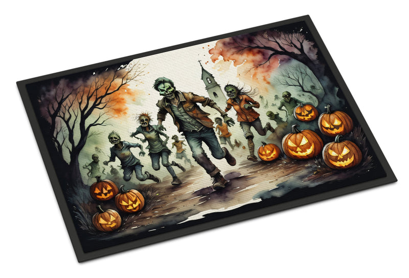 Zombies Spooky Halloween Doormat 18x27