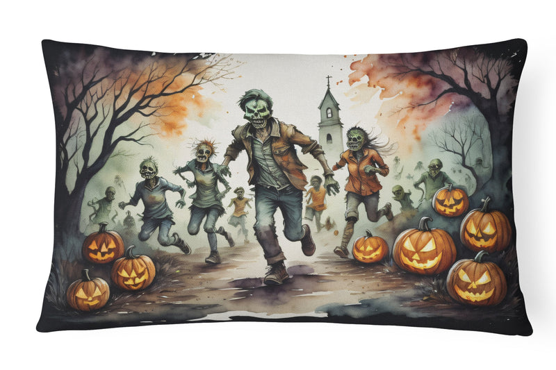 Zombies Spooky Halloween Fabric Decorative Pillow