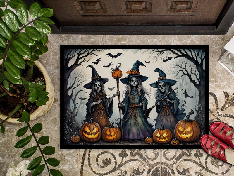 Witches Spooky Halloween Indoor or Outdoor Mat 24x36