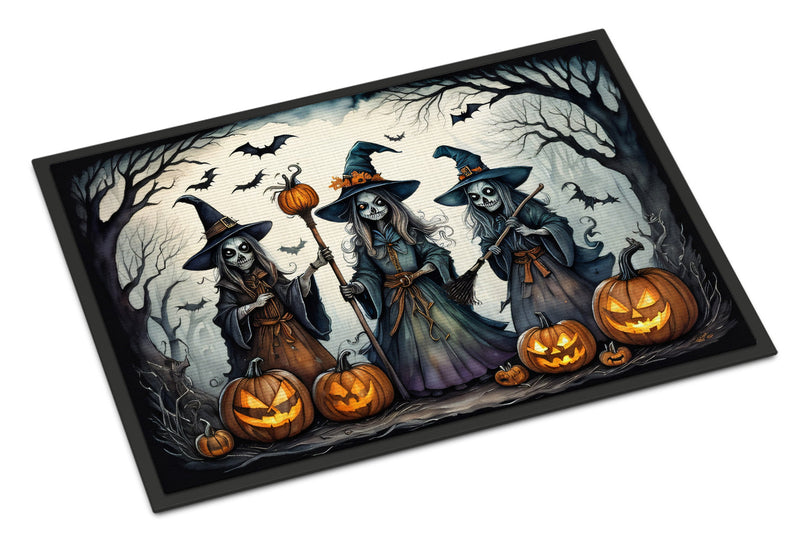 Witches Spooky Halloween Indoor or Outdoor Mat 24x36