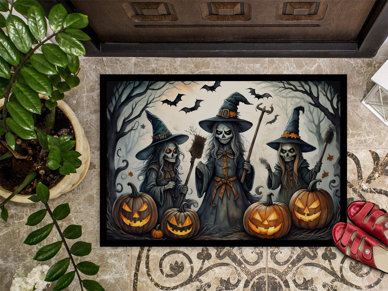 Witches Spooky Halloween Indoor or Outdoor Mat 24x36