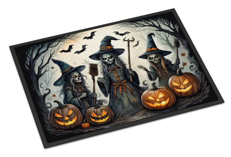 Witches Spooky Halloween Indoor or Outdoor Mat 24x36