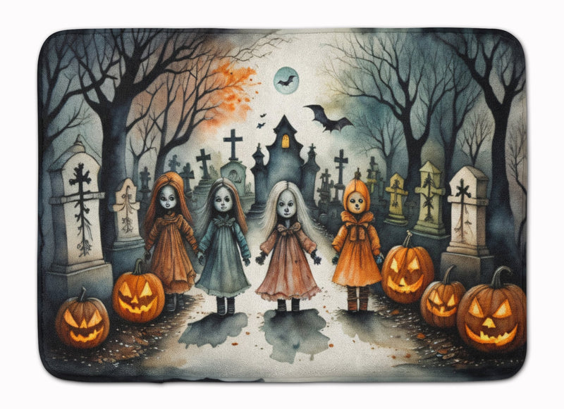 Creepy Dolls Spooky Halloween Memory Foam Kitchen Mat