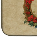 Afghan Hound Christmas Flowers Dish Drying Mat