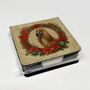 Afghan Hound Christmas Flowers PU Leather Note Paper Holder