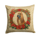 Afghan Hound Christmas Flowers Throw Pillow - 14x14 Decorative Pillow – Art for Your Home & Patio
