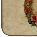 Airedale Terrier Christmas Flowers Dish Drying Mat