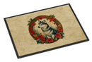 Alaskan Klee Kai Christmas Flowers Doormat-24x36 Indoor / Outdoor Rug | Made in USA