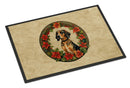 American English Coonhound Christmas Flowers Doormat