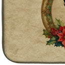 American Foxhound Christmas Flowers Dish Drying Mat