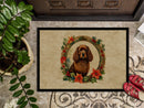 American Water Spaniel Christmas Flowers Doormat-24x36 Indoor / Outdoor Rug | Made in USA