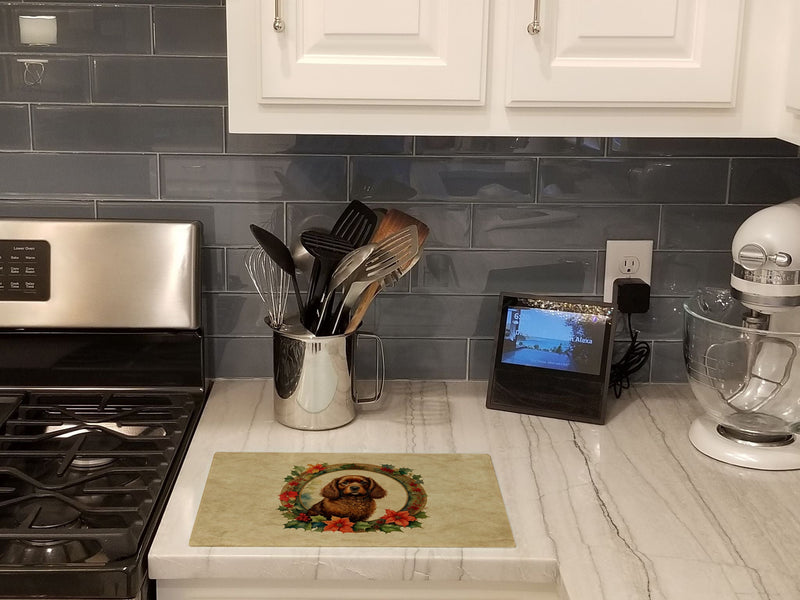 American Water Spaniel Christmas Flowers Glass Cutting Boards – Durable, Decorative Kitchen Art