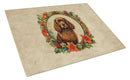 American Water Spaniel Christmas Flowers Glass Cutting Boards – Durable, Decorative Kitchen Art