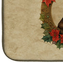 Border Terrier Christmas Flowers Dish Drying Mat