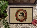 Borzoi Christmas Flowers Doormat-24x36 Indoor / Outdoor Rug | Made in USA
